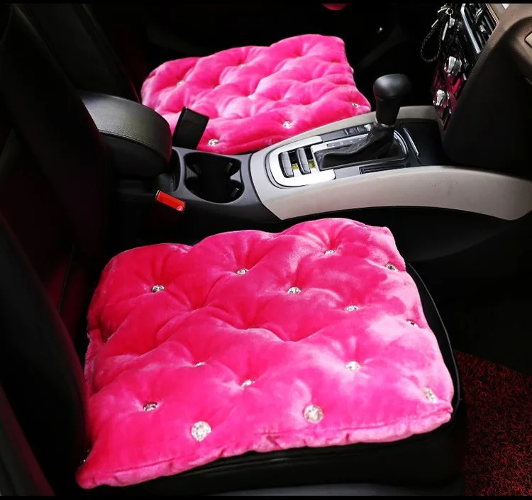Crystal Studded Rhinestone Car Seat Cushion for Woman Ladies