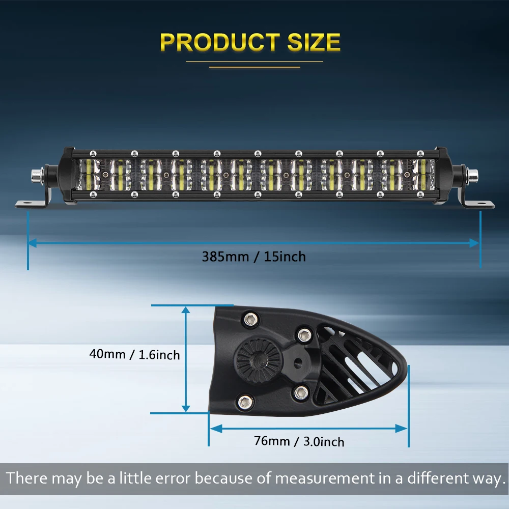 CO LIGHT Super Slim 6D светодиодная балка 14 &quot72 Вт 4x4 внедорожная 2 рядная комбинированная