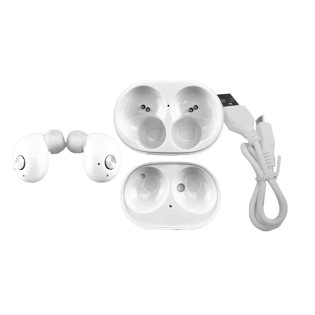 

Mini Bluetooth Earphones Sport Wireless Stereo Music In-Ear Noise Canceling With Microphone With Portable Charger