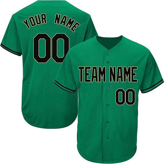 Green Custom Baseball Jersey for Men Women Youth Authentic Embroidered