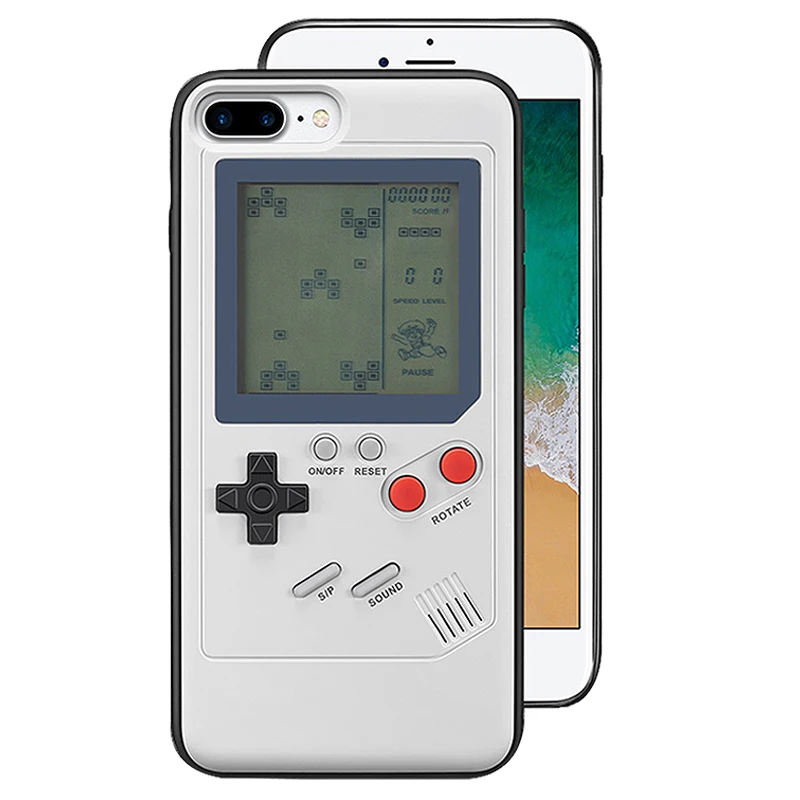 Novelty Mobile Phone Case Shell Tetris Classic Handheld Game Console