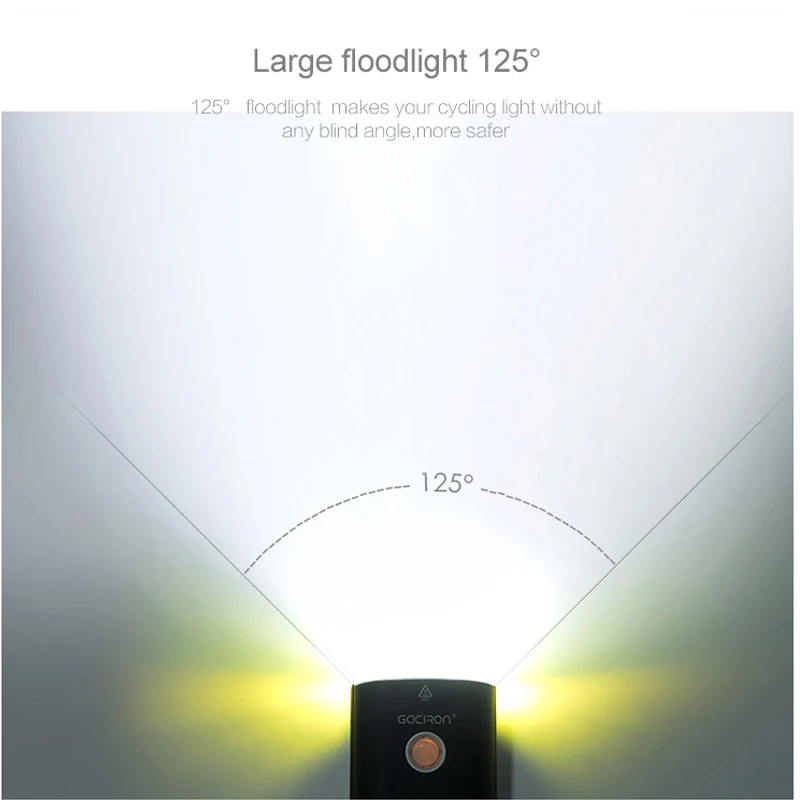 Perfect GACIRON Pro Bicycle Light Bike Headlight Power Bank IPX6 Waterproof MTB Road Cycling Flashlight LED Lamp With tail light set 5