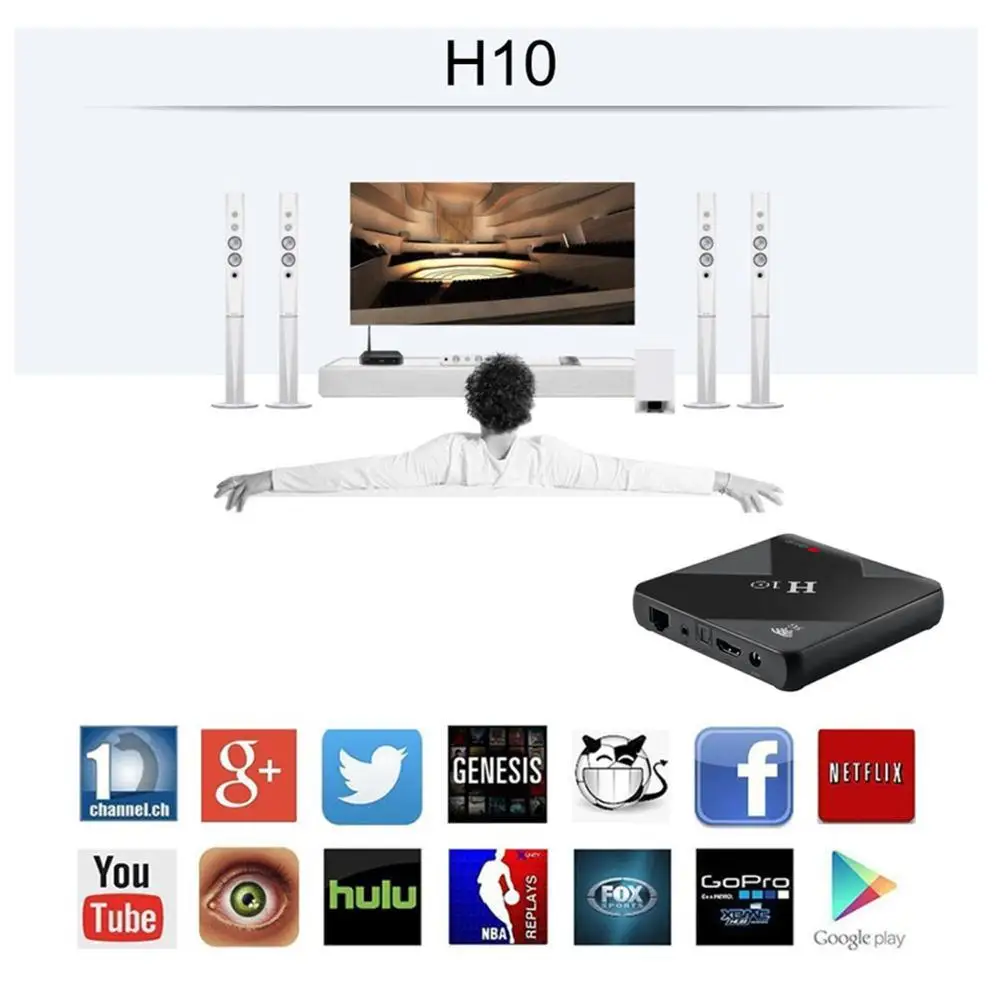 2019 высокое качество H10 ТВ коробка 6 k HD H6 чип Android 9,0 черный ящик