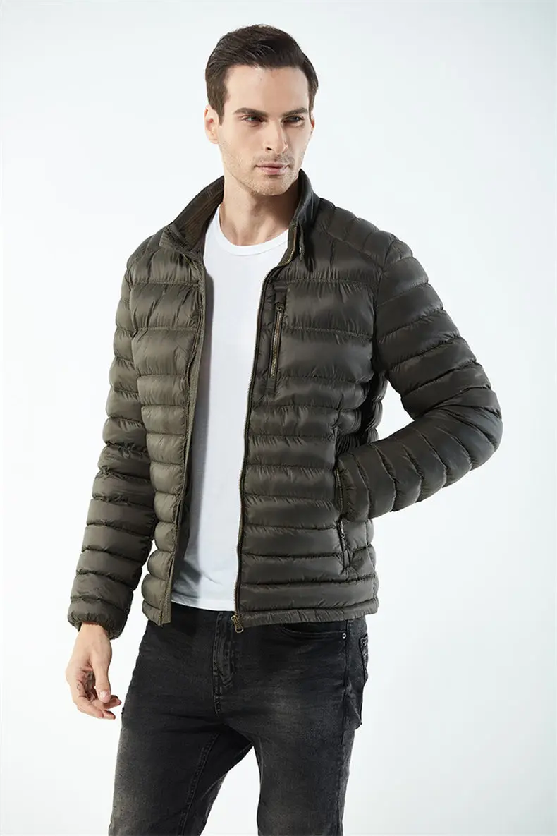 Brand Mens Jackets Wind Water Resistant Autumn Winter Stand Collar Male Jacket Coats Men Zipper Pockets US EU Size Machine Wash 04