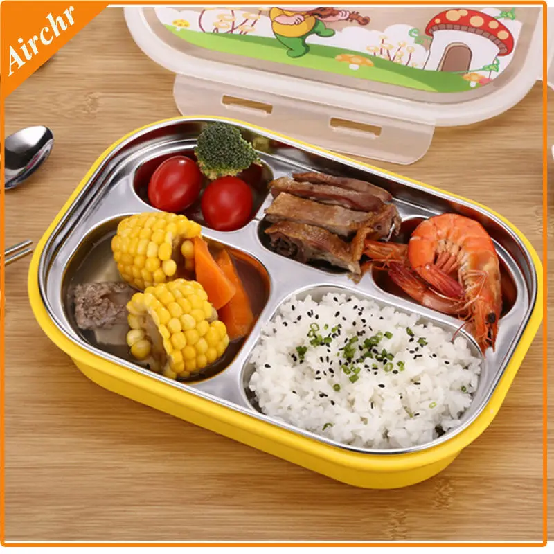 High Quality bento Lunch Box 304 Stainless Steel lunchbox Kids