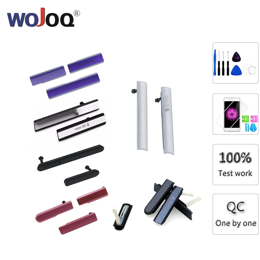 

New Micro SD SIM Card Port Slot Cover For Sony Z1 Z3 Compact MINI Z2 L36H USB Charging Port Dust Plug Cover Back Cover