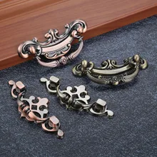 DRELD 64mm Vintage Kitchen Furniture Handle Antique Brass Bronze Jewelry Box Drawer Cabinet Cupboard Handle Pull Knob Hardware desser pull bronze drawer cabinet knob 64mm antique brass vintage furniture door handle 2 5 retro shaky drop ring handle pull