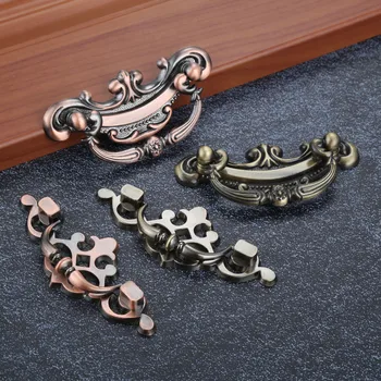 

DRELD 64mm Vintage Kitchen Furniture Handle Antique Brass Bronze Jewelry Box Drawer Cabinet Cupboard Handle Pull Knob Hardware