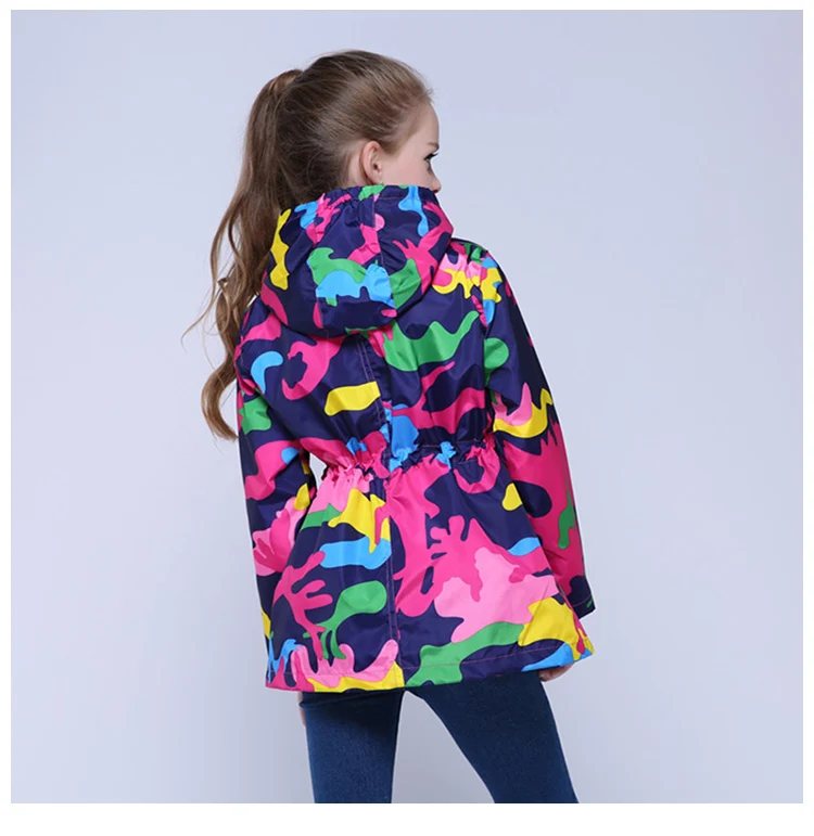 Детские куртки; ветровка для девочек с тонкой подкладкой; Мантия с капюшоном для девочек; куртки для больших девочек; плащ-дождевик из водонепроницаемого и ветронепроницаемого материала; сезон весна-осень