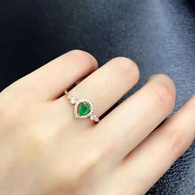 

Limited Anillos Qi Xuan_Fashion Jewelry_Colombia Green Stone Fashion Rings_Rose Gold Color Woman Rings_Factory Directly Sales