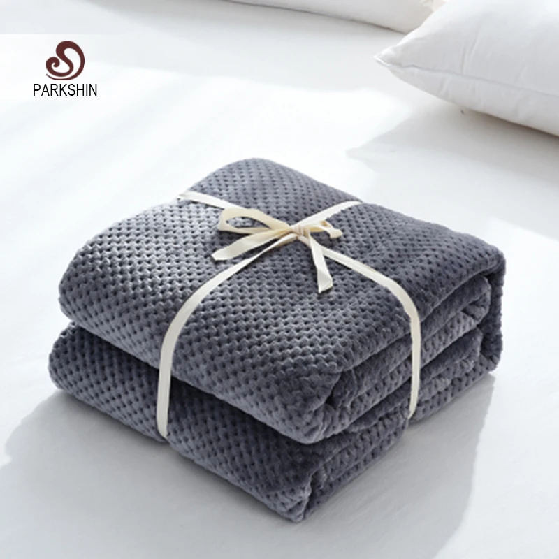 

Parkshin Fashion Soft Flannel Pineapple Blanket Aircraft Sofa Office Adult Blanket Car Travel Warm Throw Blanket For Couch