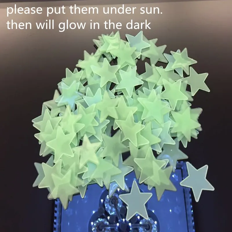 100pcs/bag 3cm Glow in the Dark Toys Luminous Star Stickers Bedroom Sofa Fluorescent Painting Toy PVC Stickers for Kids Room 100pcs/bag 3cm Glow in the Dark Toys Luminous Star Stickers Bedroom Sofa Fluorescent Painting Toy PVC Stickers for Kids Room