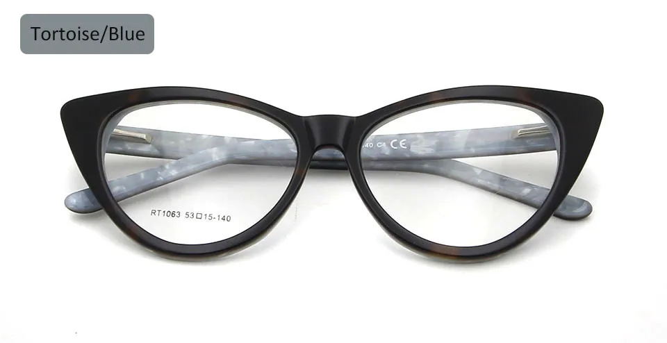 Высокое качество женские солнцезащитные очки "кошачий глаз", очки с оправой Для женщин трендовые Для женщин модная оправа для очков очки из ацетата, прижимная планка Oculos De Grau Feminino