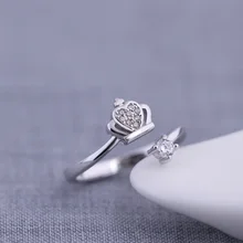 Claddagh Crown Cross 925-sterling-silver Promise Ring | Irish Love Symbol Genuine 925 Siver White Gold Plated Anniversary Gift