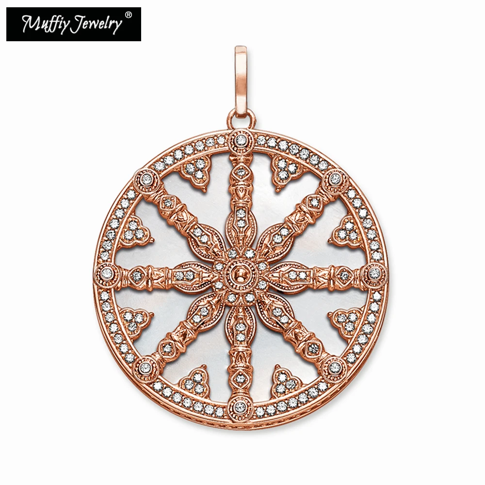 

Rose Gold Karma Wheel Pendant,TS Style Soul Fashion Good Lucky Jewelry For Women Girl,Ts Gift In 925 Sterling Silver,Super Deals