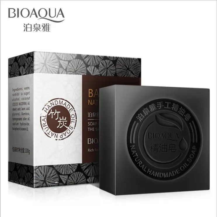 

BIOAQUA Natural Organic Herbal Essential Oil Soap Whitening Handmade Soap Skin Remove Acne Deep Cleansing Face Hair Care Bath