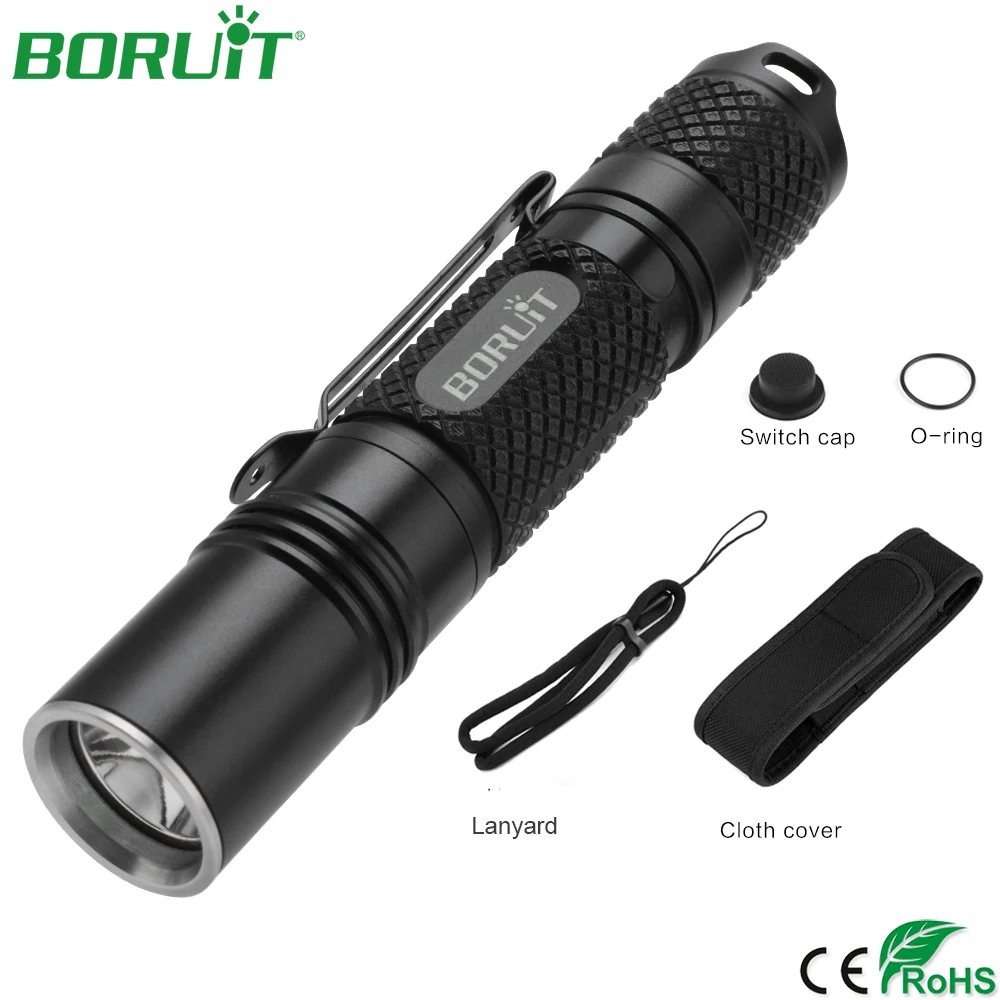 

BORUiT Super Bright L2 LED Flashlight IPX8 Waterproof Tactical Torch Light 5 Modes with Memory Portable Camping Hunting Lanterns