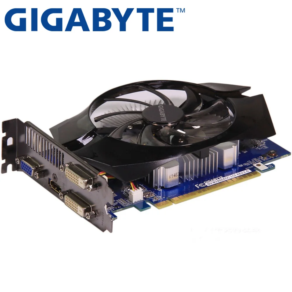 Оригинальная Видеокарта GIGABYTE GT740, 1 ГБ, 128 бит, GDDR5, видеокарты для nVIDIA Geforce GT 740, используемые карты VGA, прочнее, чем GTX650