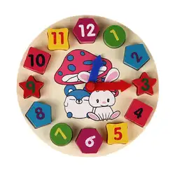 12 Числа деревянный образовательный Детский пазл Дети Цифровой Геометрия часы деревянные часы геометрические головоломки математическая