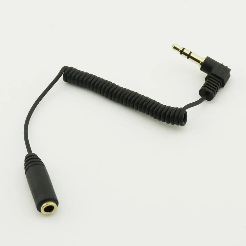 10pcs 3 5mm Male to Female Jack Headphone Mic Audio Adapter Coiled Spiral Cable Cord