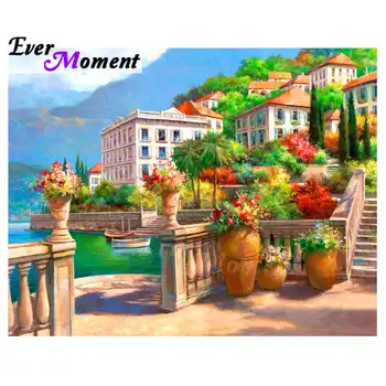 

Ever Moment Diamond Painting Scenic by Sea Full Square Drill Mosaic Picture Of Rhinestone Diamond Embroidery Decoration 3F234
