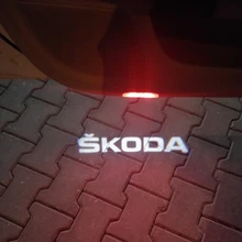 2 шт. Горячая Led логотип лампа двери автомобиля Добро пожаловать Свет для Skoda Superb 2009- в декоративном освещении