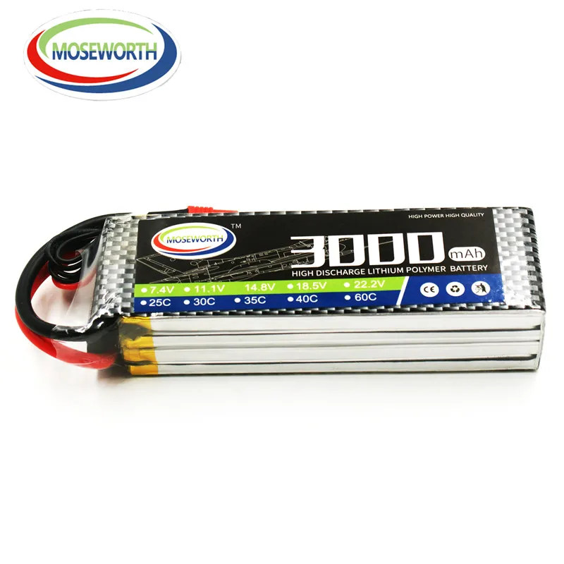 Аккумулятор Lipo 4S 14 8 в 3000 мАч 25C для игрушек с дистанционным управлением вертолет
