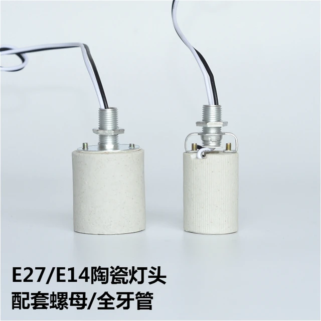 E14 E27 Vis Bouchon Douille Haute Température En Céramique Lampe