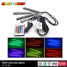 12 В салона света RGB светодиодные ленты огни цвета декоративный дизайн автомобиля атмосферу торшеры с беспроводной Дистанционное управление