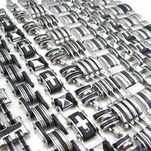 Новые 10 смешанных стилей штук мужские серебряные и черные цвета крест из нержавеющей стали Металлические Модные цепочки и браслеты для мужчин