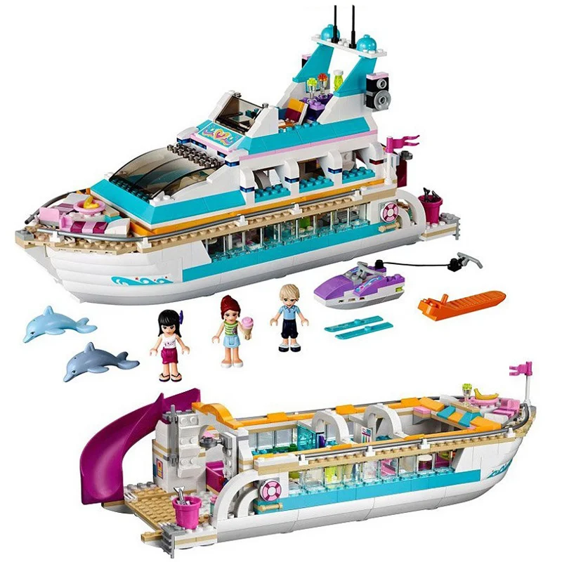 

Compatible with Lego Friends 41015 Bela 10172 618pcs Dolphin Cruiser Figure building blocks Bricks toys for children