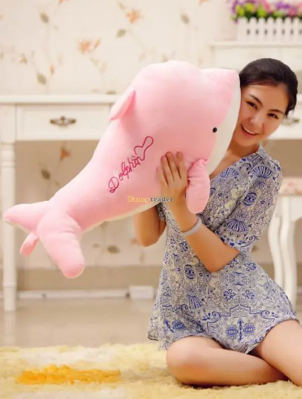 Fancytrader Cute Giant Plush Stuffed Dolphin 43'' 120 cm Good Gift, Free Shipping, 2 Colors for choices FT90106 (2).jpg