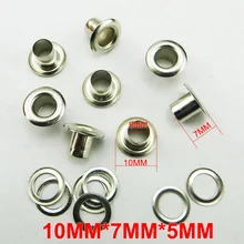 Œillets métalliques argentés, 10x7x5MM, 200 pièces, boutons de couture, vêtements, accessoires, œillets, me-042