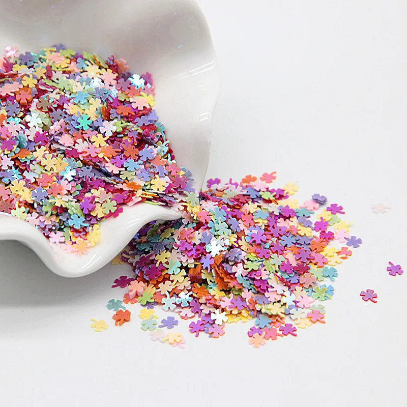 

Paillette 4mm MultiColor Clover Shape PVC Loose Sequin Paillettes for Sewing Wedding Decoration Garment Kid DIY Accessory 10/20g