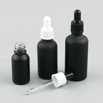 

Mini Matte Black Glass Dropper Bottle perfume e liquid Esstenial Oil Sample Bottles Vials 5ml 10 15 20 30 50 100 ml 500pcs