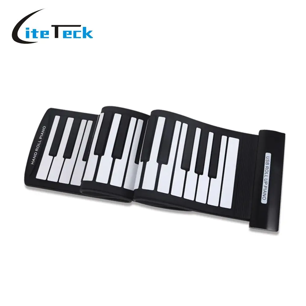 Портативный 61 клавиш Гибкая Roll-Up пианино USB MIDI электронная клавиатура из массива дерева ручной рулонное пианино