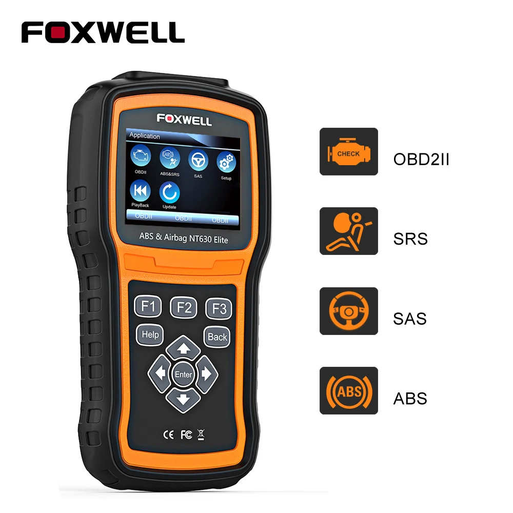 FOXWELL NT630 Elite OBD2 автомобильной сканер ABS SAS подушка безопасности столкновение сброс