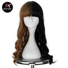 Miss U волосы синтетические средней длины кудрявые получерные и полутемные светлые цвета женские косплей костюм вечерние парики