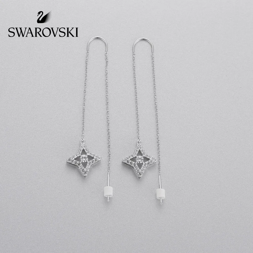 

Original Genuine Swarovski SPARKLING DC Fashion star style long earring pendant earrings female earrings 5349665-2