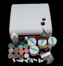 Gel nail set with 36W White UV Lamp Gel Polish Curing Dryer Light Acrylic UV Nail Art Kit Set MS122