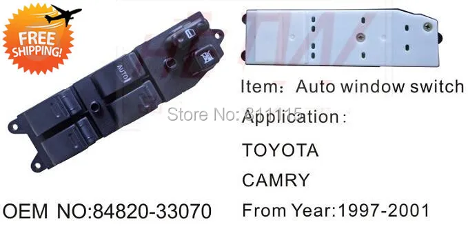 Регулятор стеклоподъемника 84820-33070 для Toyota Camry, кнопки управления оконным переключателем автомобиля, мастер-переключатель