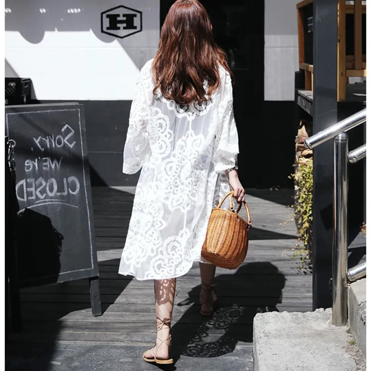 

Beach Dresses White Beige Lace Crochet Beach Kaftan Beach Tunic Women Bathing Suit Swimsuit Swimwear Summer Pareo Beach Sarongs
