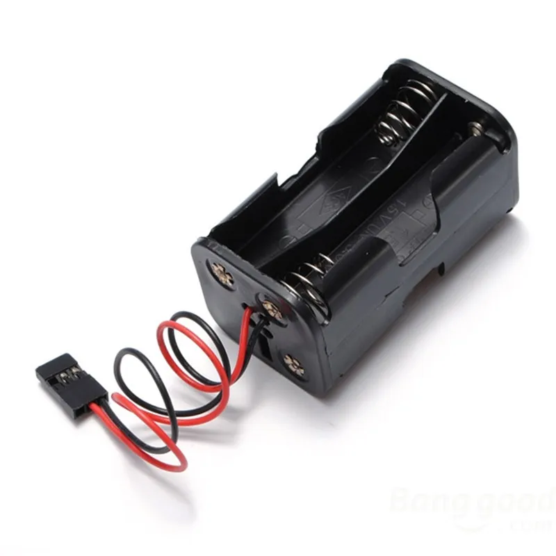 

Battery Box Of Receiver Holder Case 4 AA RC Model 6v Servo Plug For RC Helicopter Parts Accs