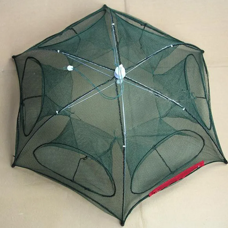 

Folded Portable Hexagon 6 Hole Automatic Fishing Shrimp Fishing Net Fish Shrimp Minnow Bait Mesh Fish Cage