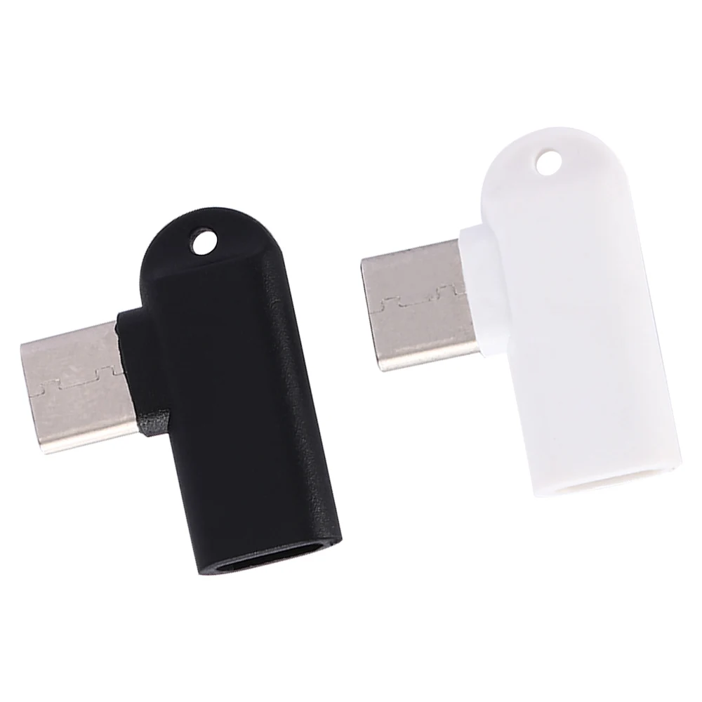 

1Pc 90 Degree Type C Male To Micro USB Female Data Sync Charge Converter Adapter for laptop/PC Computer Black White