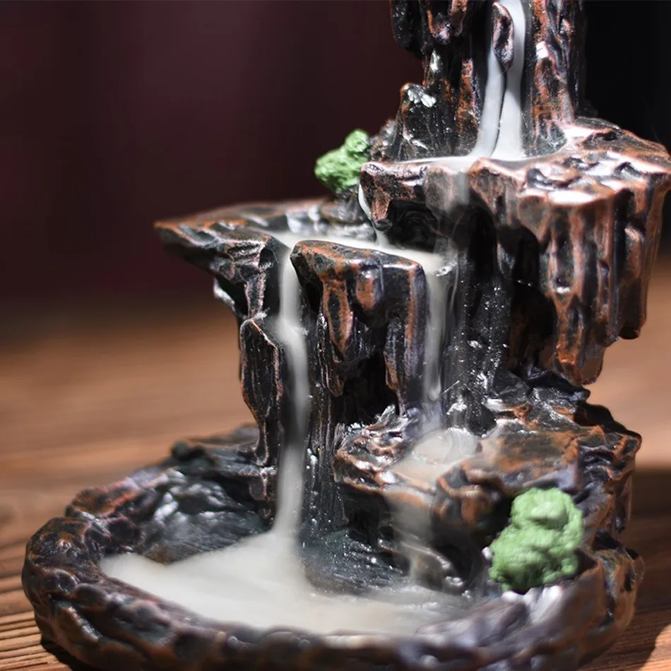 Harz Mountain Smoke Waterfall Backflow Incense Burner - Aroma Decor for Home, Office, or Crafts image 5