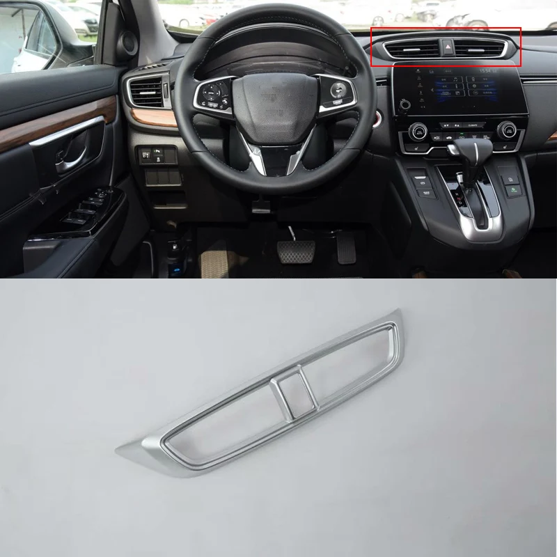 

Car Accessories Interior Decoration ABS Matte Middle Console Air Condition Vent Frame Cover Trim For Honda CRV 2018 Car Styling