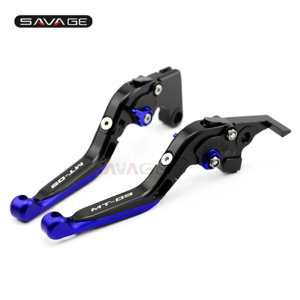 Brake Clutch Lever For YAMAHA MT 09 MT09 Tracer FZ 09 2014 2018 15 16 17 Black+Blue Folding