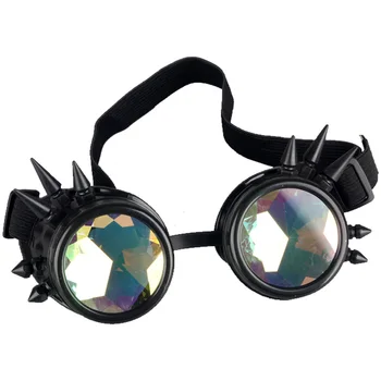 Fashion Multicolor Steampunk Goggle Glasses Welding Punk Spiked Gothic Cosplay 4