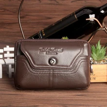 Мужские сумки на пояс из натуральной кожи золотого и кораллового цвета, высокое качество, сумка для мобильного телефона, кошелек, Фанни, сумки для мужчин, модная поясная сумка, L-214